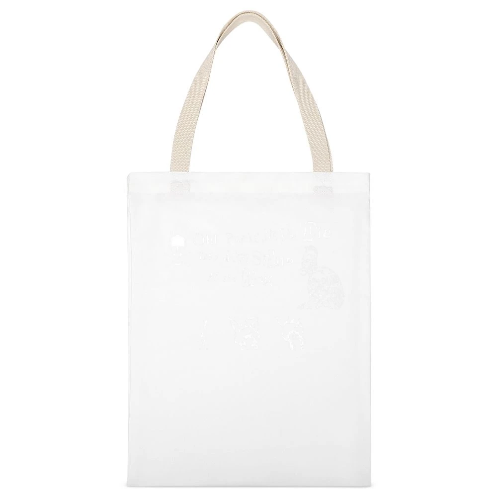 Old punk never die they just stand on the back White Canvas Tote Shopping Bag