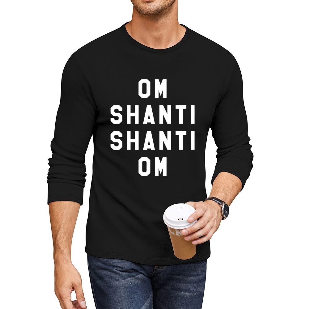 Om Shanti Shanti Om Popular Miley Cyrus Celebrity Style Graphic Tank T Men CrewNeck Long Sleeve T-Shirt
