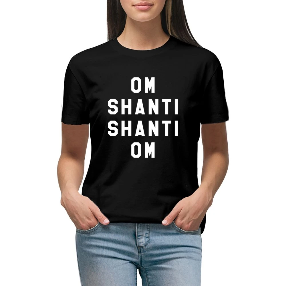 Om Shanti Shanti Om Popular Miley Cyrus Celebrity Style Graphic Tank T Premium Women Ladies T-shirt