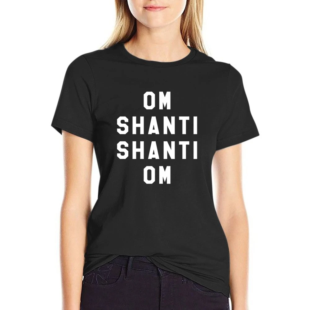 Om Shanti Shanti Om Popular Miley Cyrus Celebrity Style Graphic Tank T US Size Women Ladies T-shirt