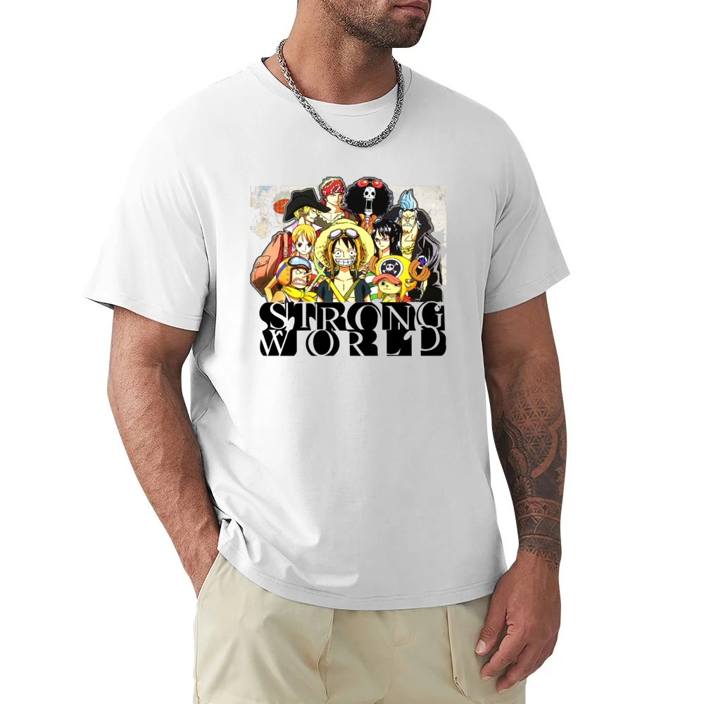 One Pice Movies Strong World straw hat pirates member Luffy and nakama Premium Men T-shirt