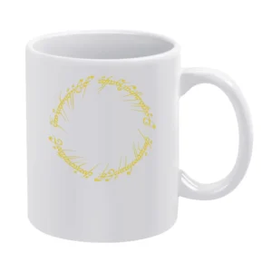 One Ring Tolkien Lord of the ring White Mug