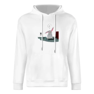Oops fuuny rat rabbit bite the power cable European Size Men Hoodie