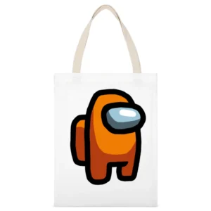 Orange Suspect Fun Video Game Fan White Canvas Tote Shopping Bag