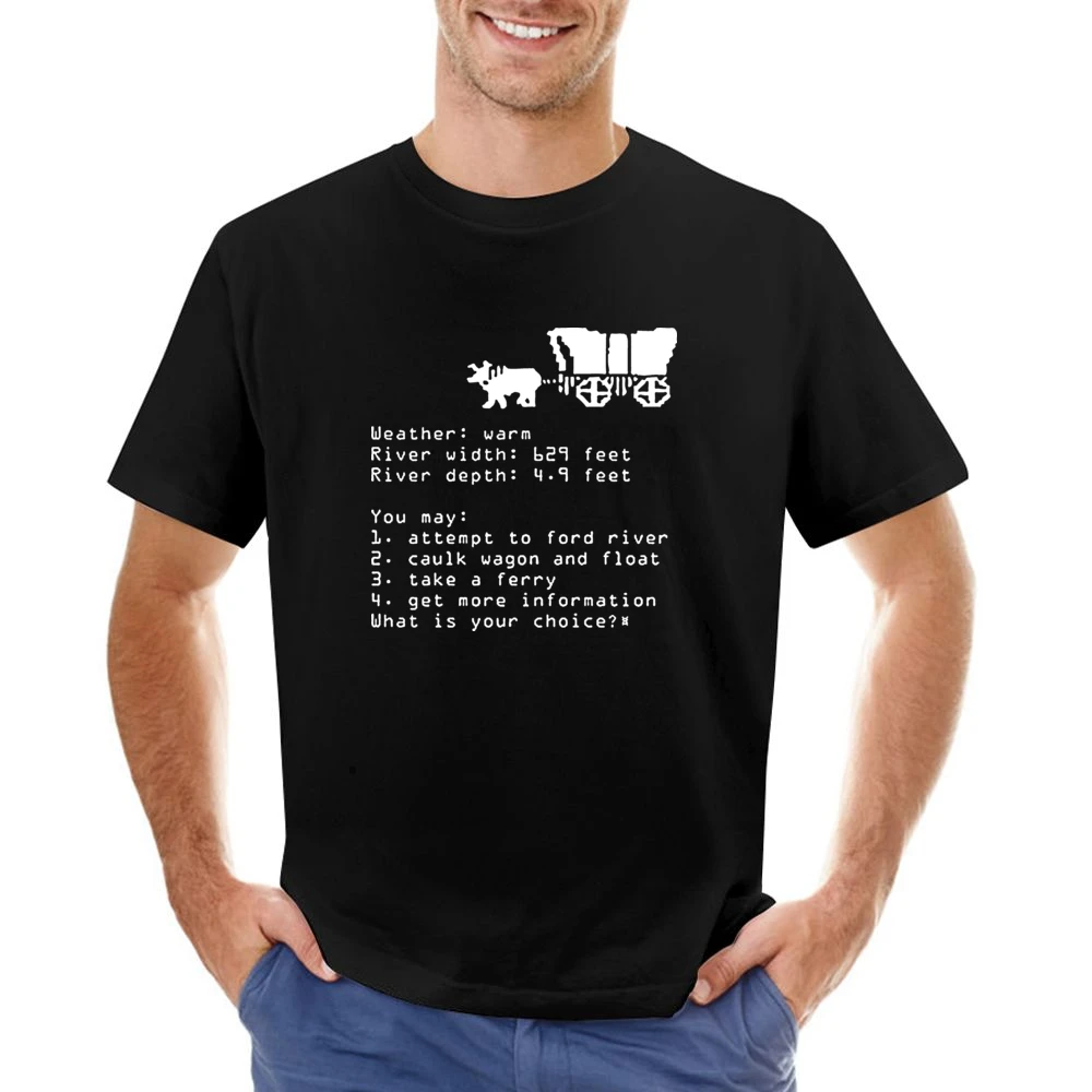 Oregon Trail Choice Video Game Retro 80s Asian Size Men T-Shirt