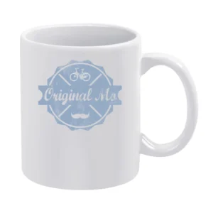Original Mo Vintage Bicycle Movember Tee Shirt White Mug