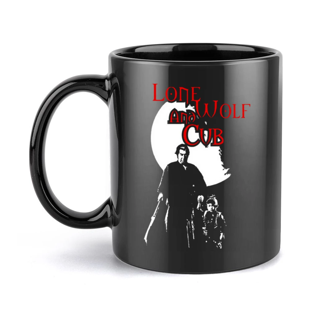 Over the moon shadow Ogami Itto and Daigoro Lone wolf and Cub manga Sh Black Mug