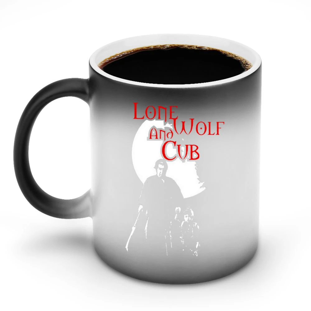 Over the moon shadow Ogami Itto and Daigoro Lone wolf and Cub manga Sh Discoloration Mug