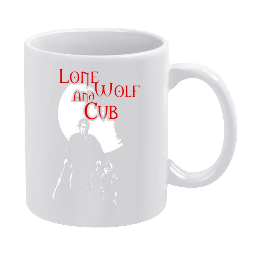 Over the moon shadow Ogami Itto and Daigoro Lone wolf and Cub manga Sh White Mug