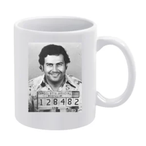 Pablo Escabar Mug Shot Tshirt White Mug