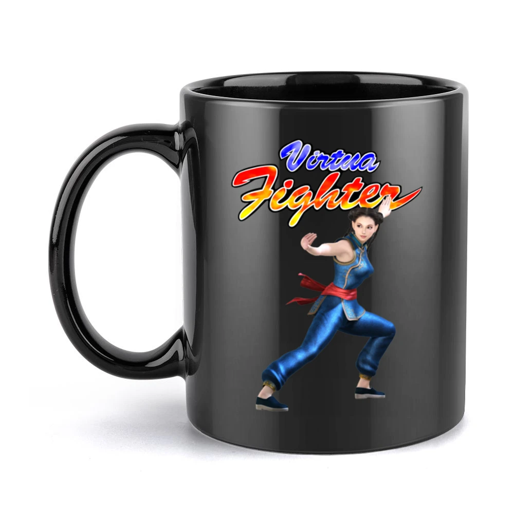 Pai Chan Virtua Fighter Arcade Fighting Retro Video Game Character Fan Black Mug