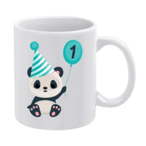 Panda Baby First Birthday Shirt White Mug