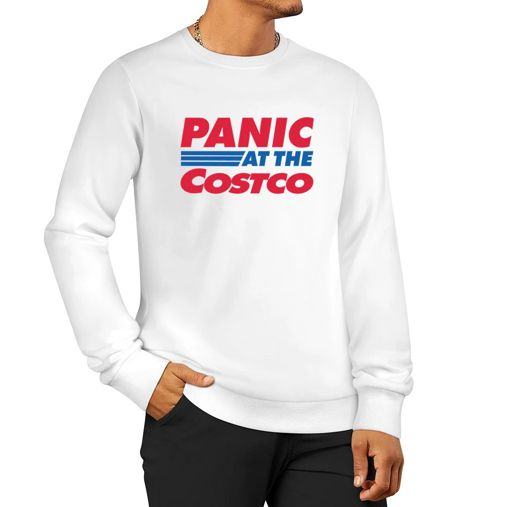 Panic At The Costco Funny Coronavirus Parody Men Pullover Sweatshirt