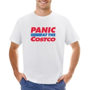 Panic At The Costco Funny Coronavirus Parody White Asian Size Men T-Shirt