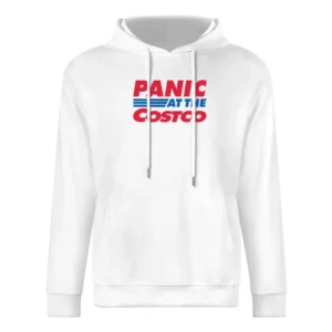 Panic At The Costco Funny Coronavirus Parody White European Size Men Hoodie