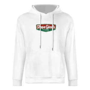 Papa Ginos Fast Food Restaurant Distressed Look European Size Men Hoodie