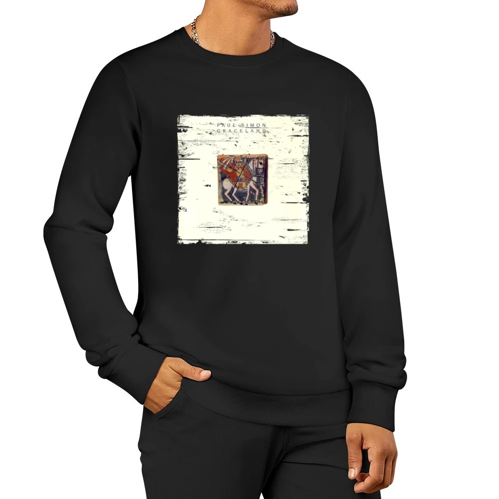 Paul Simon Graceland Album Cover Distressed Image Men Pullover Sweatshirt