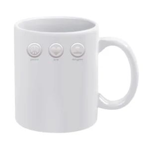 Peace love and geek on sign White Mug