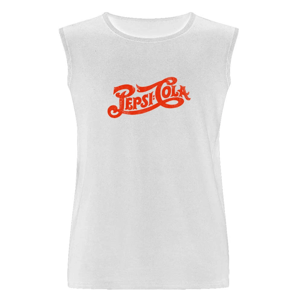 Pepsi Cola Fun Cool Vintage Style Distressed Retro Graphic Tee Shirt Men Sleeveless T-Shirt