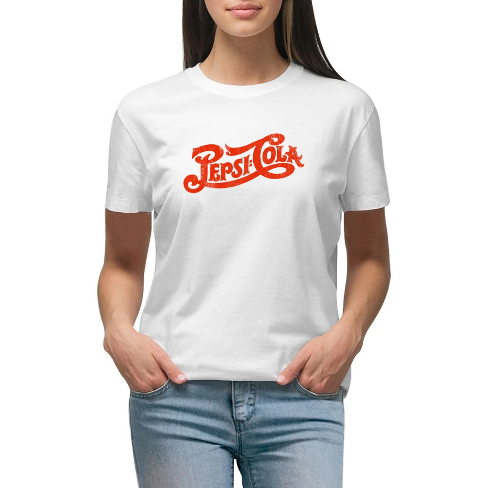 Pepsi Cola Fun Cool Vintage Style Distressed Retro Graphic Tee Shirt Premium Women Ladies T-shirt