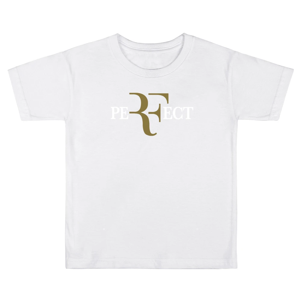 Perfect Roger Federer White And Gold Wimbledon US Open Swiss Tennis Ch Kids Boys Girls T-Shirt