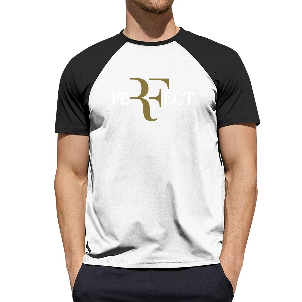 Perfect Roger Federer White And Gold Wimbledon US Open Swiss Tennis Ch Men Short Sleeve T-Shirt