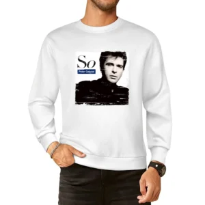 Peter Gabriel So Album Cover Distressed Image European Size Pullover Sweater