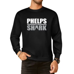 Phelps Vs Shark Week Discovery Channel Great White Race Trending Grey European Size Pullover Sweater