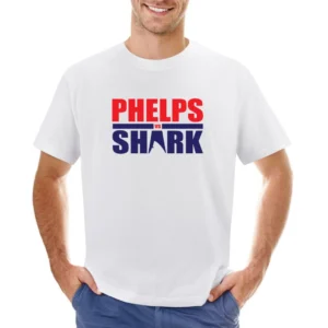 Phelps Vs Shark Week Discovery Channel Great White Race Trending T Shi Asian Size Men T-Shirt