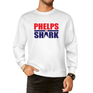 Phelps Vs Shark Week Discovery Channel Great White Race Trending T Shi European Size Pullover Sweater