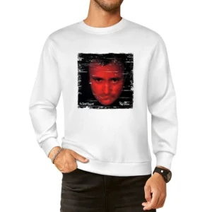 Phil Collins No Jacket Required Album Cover Distressed Image European Size Pullover Sweater