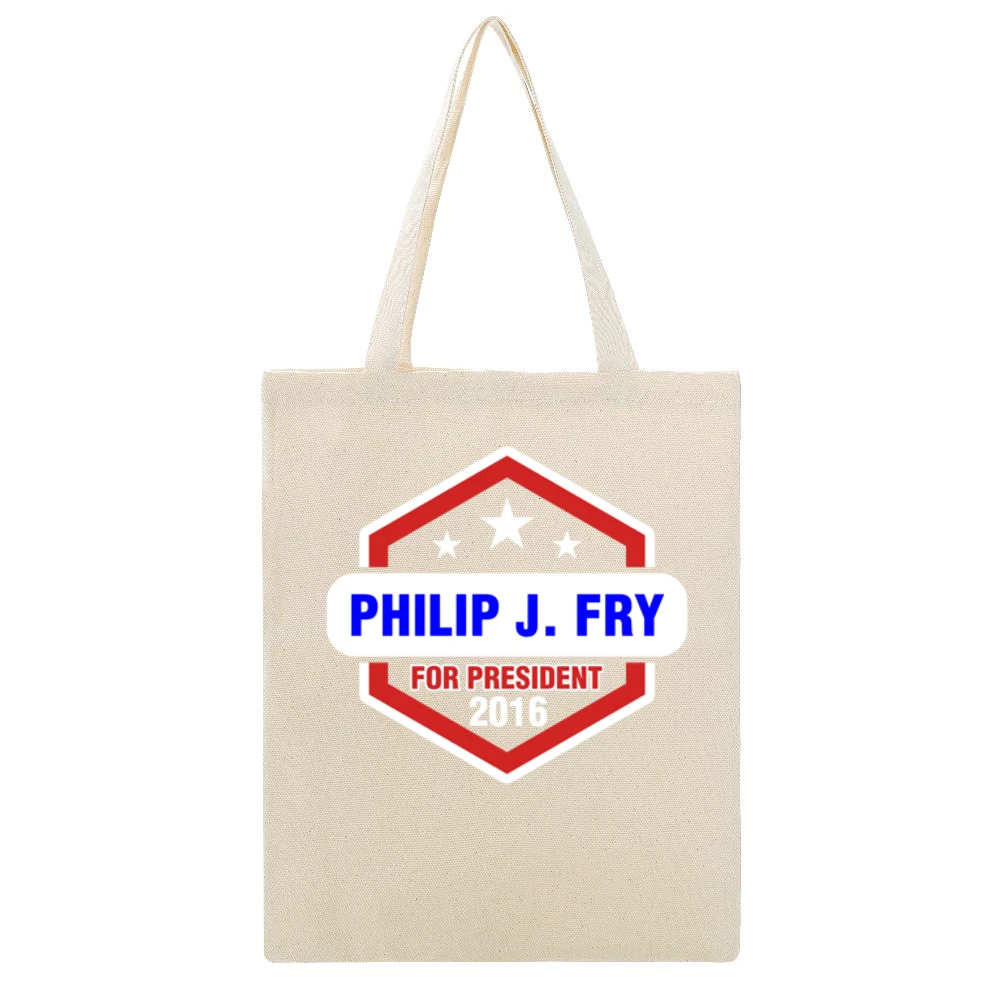 Philip J Beige Canvas Tote Shopping Bag