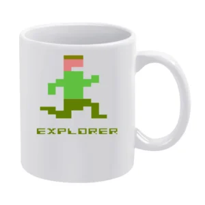 Pitfall Explorer Video Game Retro 80s White Mug