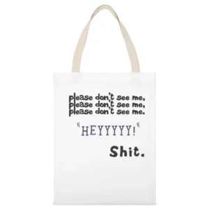 Please don't see mee hey dear diary funny White Canvas Tote Shopping Bag