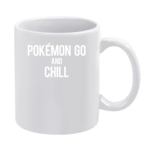 Pokemon Go And Chill Funny Cosplay Anime Graphic White Mug