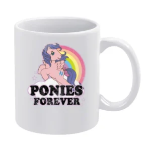 Ponies Forever Vintage Style Fun Pony Tee Shirt White Mug