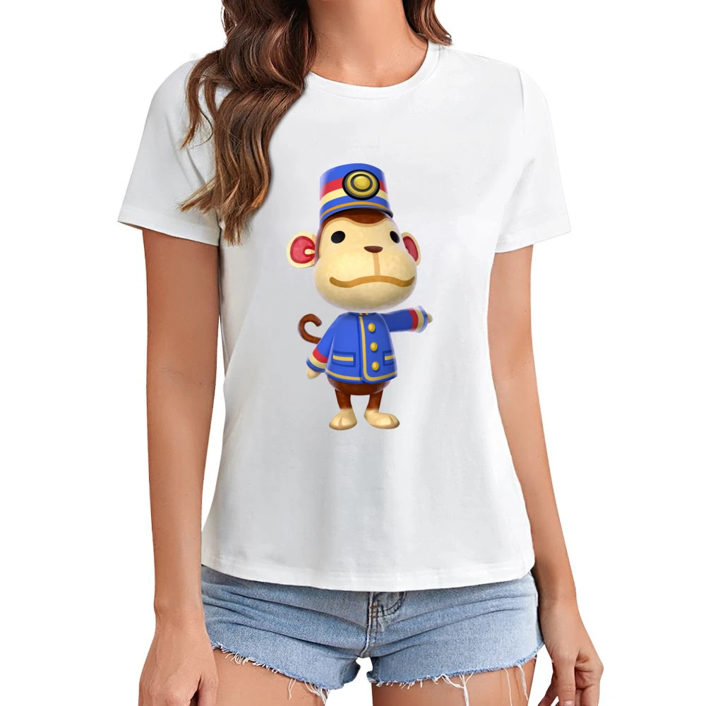 Porter From Animal Crossing Nintendo Character Video Game Asian Size Women Ladies T-shirt