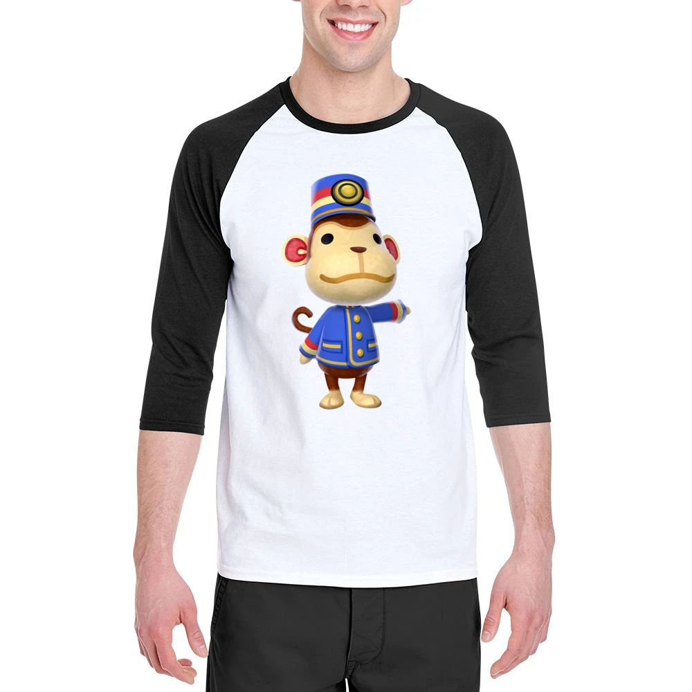 Porter From Animal Crossing Nintendo Character Video Game Men 3/4 Sleeve T-Shirt