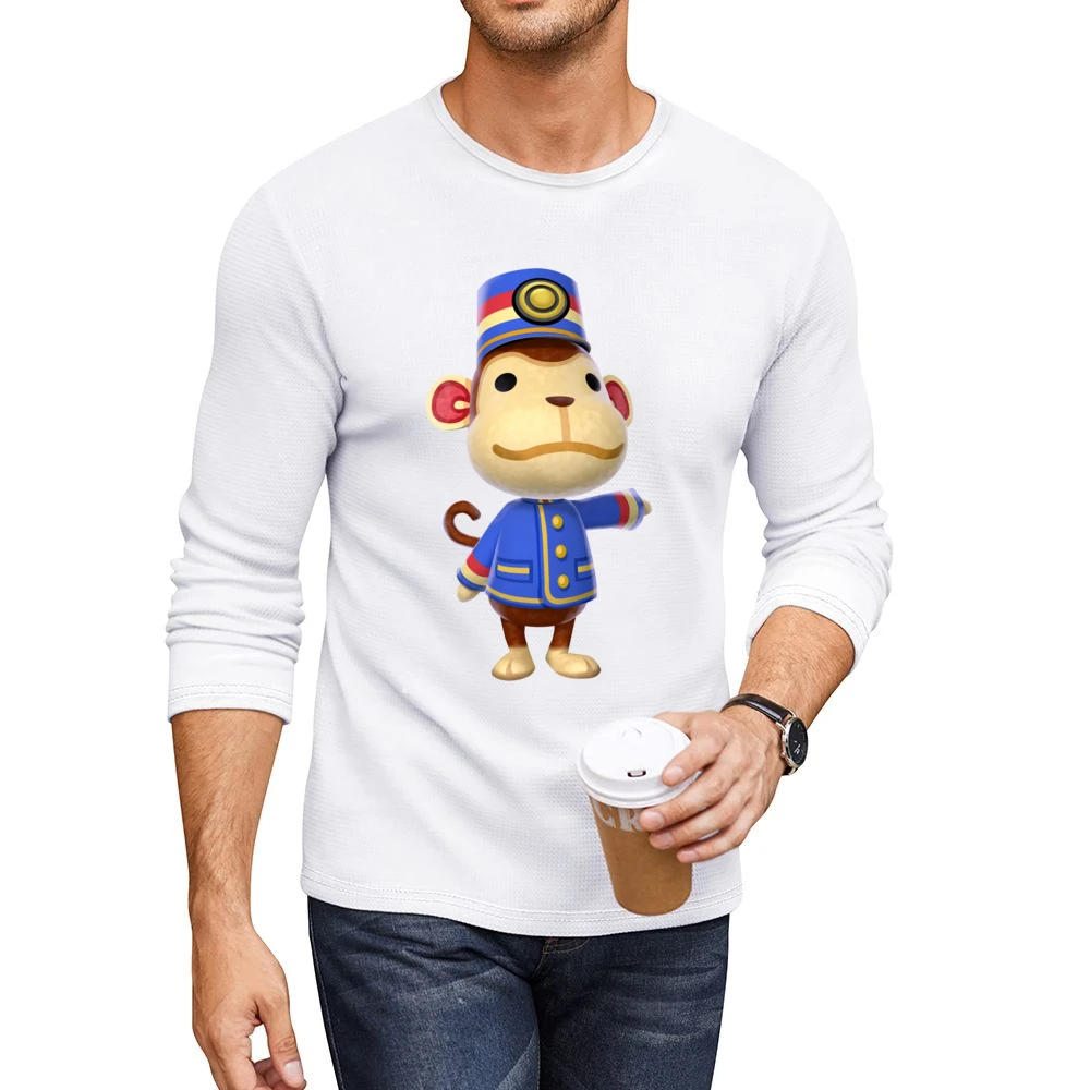 Porter From Animal Crossing Nintendo Character Video Game Men CrewNeck Long Sleeve T-Shirt