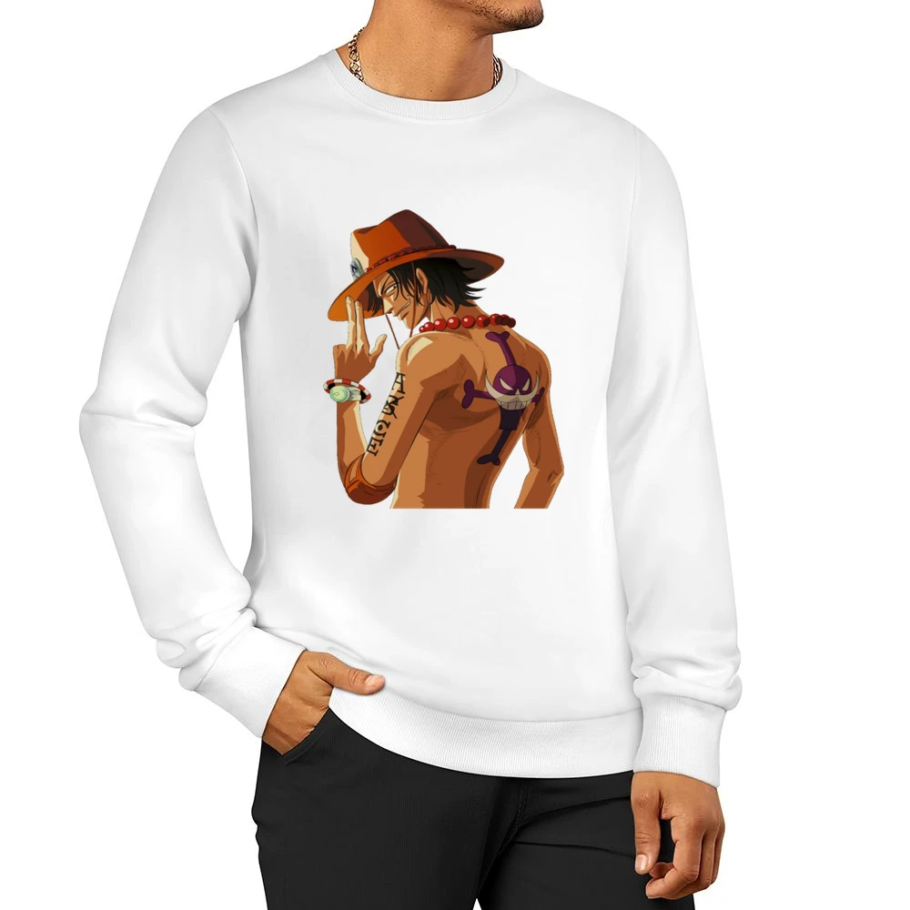 Portgas D ace One piece the fire fist whitebeard crew pirates Men Pullover Sweatshirt