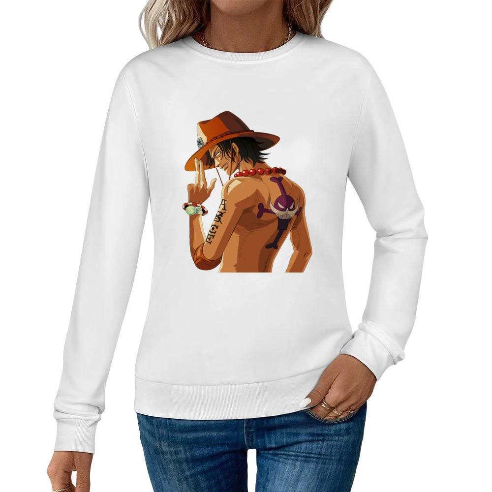 Portgas D ace One piece the fire fist whitebeard crew pirates Women Pullover Sweatshirt