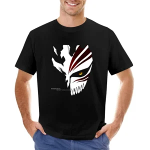 Post Human Ichigo kurosaki scatter shinigami hollow mask Bleach manga Asian Size Men T-Shirt