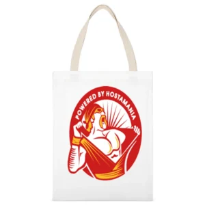 Powered By Hulkamania Tshirt White Canvas Tote Shopping Bag