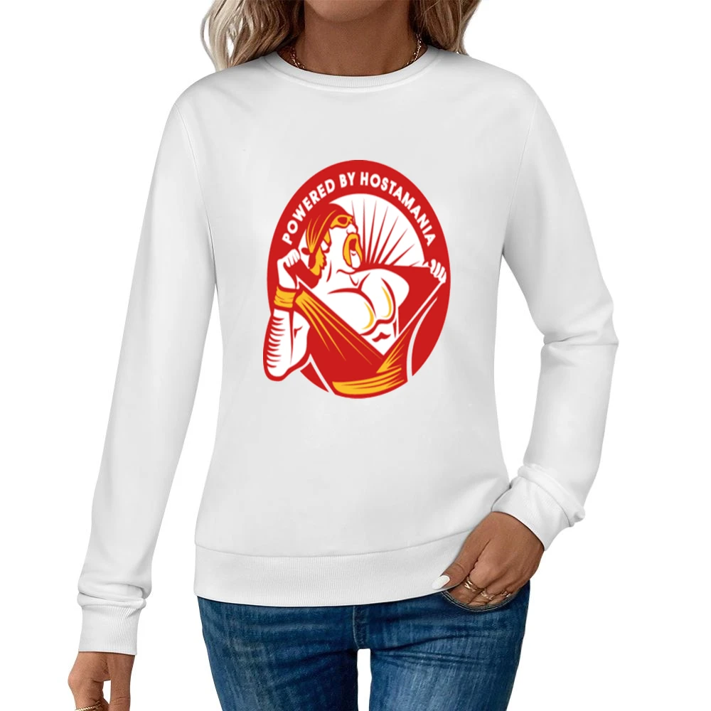 Powered By Hulkamania Tshirt Women Pullover Sweatshirt