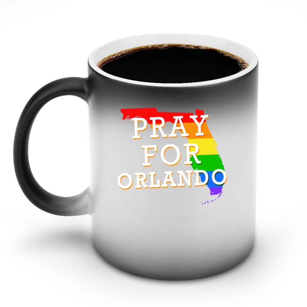 Pray For Orlando Florida Support LGBT Love Graphic Discoloration Mug