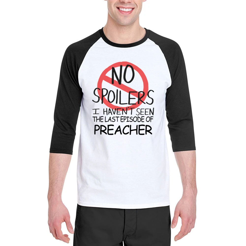 Preacher No Spoilers Last Episode Tv Funny Men 3/4 Sleeve T-Shirt