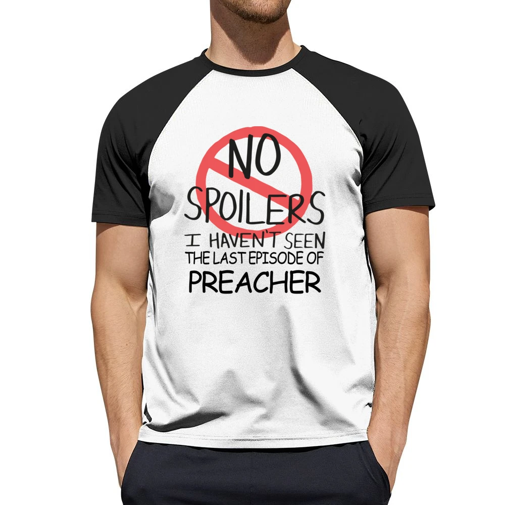 Preacher No Spoilers Last Episode Tv Funny Men Short Sleeve T-Shirt