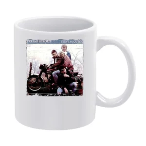 Prefab Sprout Steve McQueenTwo Wheels Good Album Cover Distressed Imag White Mug