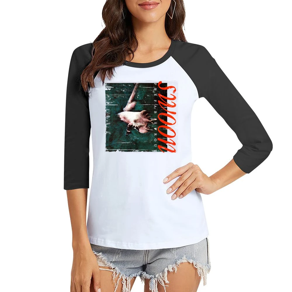 Prefab Sprout Swoon Album Cover Distressed Image Women Ladies 3-4 Sleeve T-Shirt