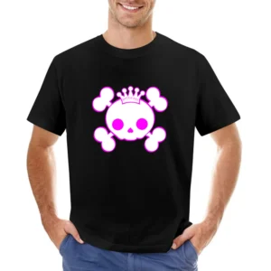 Princess pirate jolly roger cross bones with crown Asian Size Men T-Shirt
